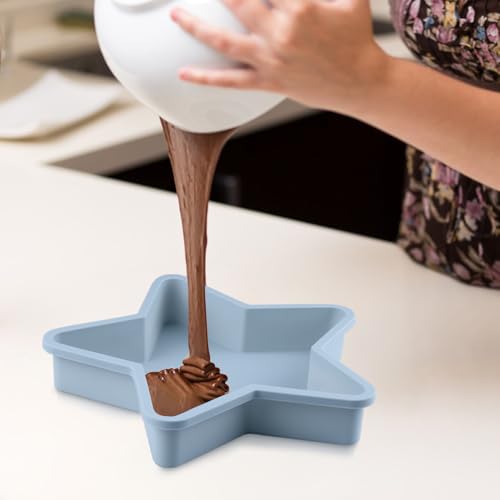 2 Pcs Star Shaped Cake Pans 10 Inch Silicone Cake Molds, Nonstick