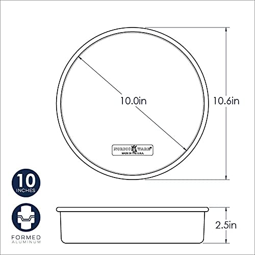 Nordic Ware Naturals Round Cake Pan, 10-Inch (Pack of 4) - size: 10 inches (Pack of 4)