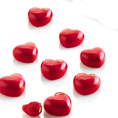 Mini 35 holes Heart Shape Silicone Mold For Candy Chocolate Cake Mould Baking DIY Ice Tray Food Safe Kitchen Accessiories (Lover Heart B_11.76x6.88x0.56 inch) - size: Lover Heart B_11.76 X 6.88 X 0.56 inch