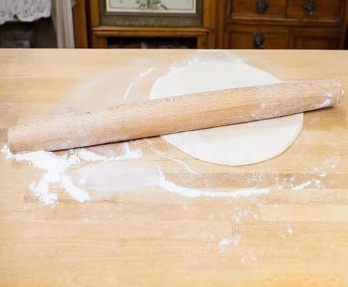 16 Inches French Wooden Rolling Pin for Baking,Dough Roller for Fondant Pie - color: Beech Wood color