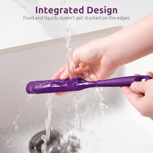 U-Taste Skinny Silicone Jar Spatula Scraper, 10in Sourdough Tool, Purple - color: Purple, size: 9.72 in