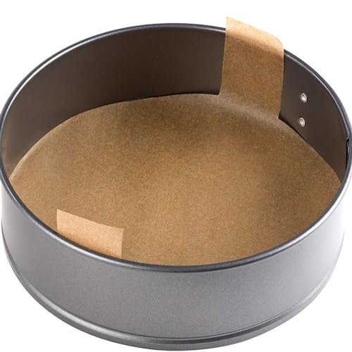 100 Sheets 8 Inch Round Baking Paper Cake Pan Liner Non Stick Grilling Paper Precut Steaming Paper Cookie Baking Paper Circles with Lift Tab for Kitchen Cooking White