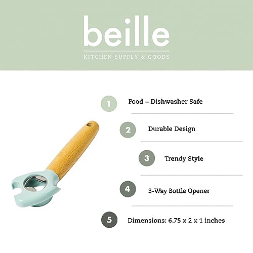 Beille Kitchen Gadget Pastel Bottle Opener Wooden Handle Cooking Tool Home Goods - style: Bottle Opener