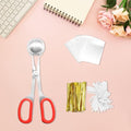 301 Pcs Cake Pop Sticks and Wrappers Kit, Including 100 Papery Lollipop Sticks & Cake Pop Bags & Gold Twist Ties 1 Cake Pop Scooper for Making Candy Lollipop Chocolates Packaging Supplies Accessories