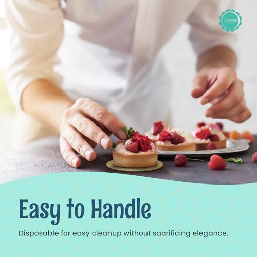 O'CREME Mini Cake Boards 3.25 Inch Round Gold Foil 100 Count - color: Gold, size: 3-1/4 Inch