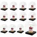 24 Count Individual Cupcake Containers, 4inch Cupcake Boxes Individual, Clear Cupcake Carrier (24, Black) - color: Black