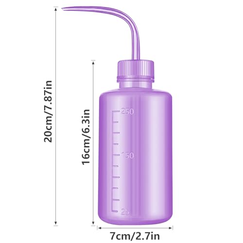 Wash Bottles - 2pcs 250ml Safety Watering Tools, Economy Plastic Squeeze Bottle, Medical Label Green Soap Cleaning, Washing Tool (Purple) - color: Purple