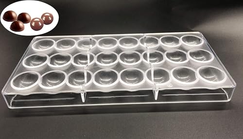 Round Clear Polycarbonate Chocolate Mold, 21-Piece Candy Making Tray - color: Round candy mold