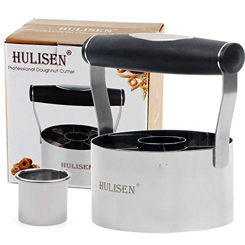 HULISEN 3.5 inch Donut Cutter with Hole, Stainless Steel Doughnut Cutter - size: 3.5'' Round with Small Cutter