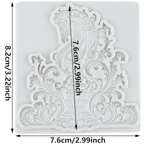 Baroque Curlicues Scroll Lace Silicone Fondant Molds - color: Style ZO