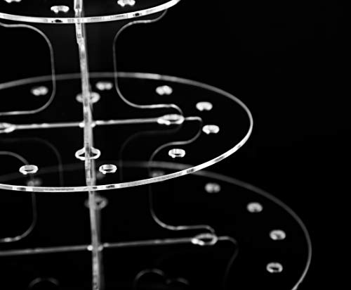 Jusalpha 3 Tier-Clear Acrylic Push Pop Cake Display Stand 3TPP (1 Set)