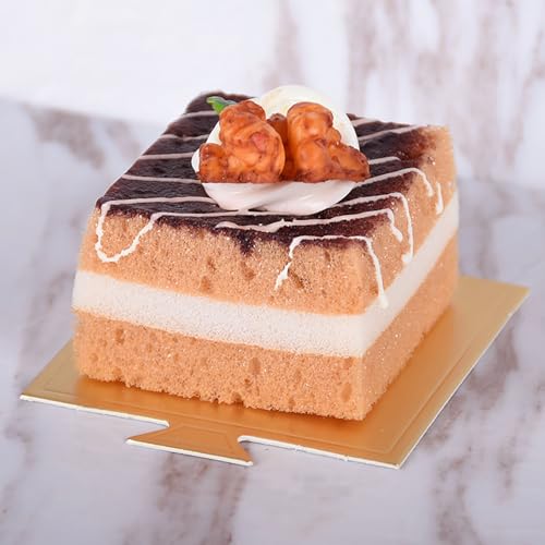 YYaaloa 100pcs 3.3 Inch Mini Square Golden Cake Boards Mousse Cupcake Base Paper Plates Dessert Board Base for Cake DIY, Baking Dessert Party Wedding Birthday (Square, 100pcs) - color: Square, size: 100pcs