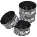 Hiware 4-Inch Mini Springform Pan Set - 4 Piece Small Nonstick Cheesecake Pan for Mini Cheesecakes, Pizzas and Quiches - size: 4-Inch