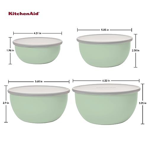 KitchenAid Prep Bowls with Lids, Set of 4 - size: 1.5 cup 2.5 cup 3.5 cup 4.5 cup