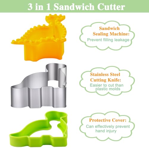 Nifogo Sandwich Cutter for Kids Lunch 22 Pcs (LARGE) - color: A-Pink Blue 22pcs
