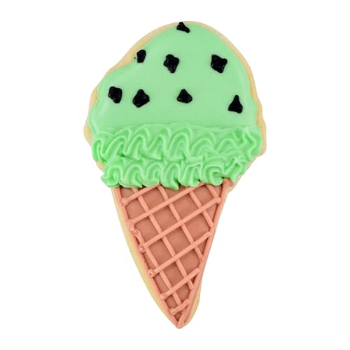 Foose Store Ice Cream Cone Cookie Cutter 4 Inch –Stainless Steel Cookie Cutters - Ice Cream Cone Cookie Mold