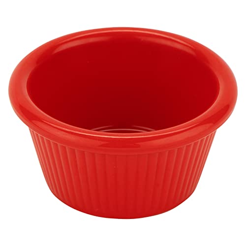 G.E.T. RM-387-R 2 oz. Fluted Ramekin, Melamine, Red (Pack of 12) - color: Red, size: 2 Ounce, style: Fluted