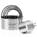 HULISEN Biscuit Cutter Set 5-Pc, Stainless Steel Cookie Cutters with Handle - style: 5 Sizes - Flat