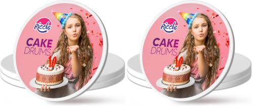 RICCLE 12 Inch Cake Drum Pack of 6 - Smooth-Edged - Sturdy Boards Round - Bend Resistant Multi-Layered Cake Base for Minimalist Displays - size: 12 Inch (Pack of 2)