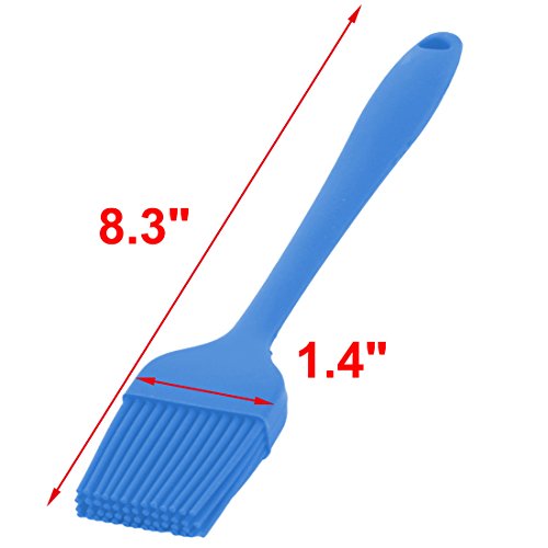 uxcell Silicone Family Bakery Cookie Cake Baking Tool Cream Butter Pastry Brush Blue - color: Blue