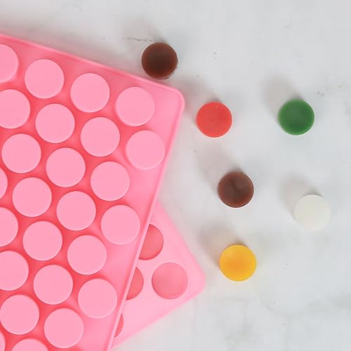 Mini Round Silicone Mold, 55 Cavities Cylinder, 0.8 Inch, 2 Pcs