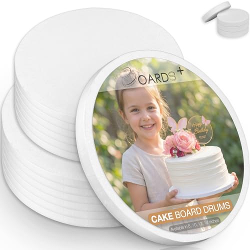 BOARDS+ 0.5" Cake Drums 8 & 10 Inch (7 Pack Per Size) Value Bundle - size: 8"+10"