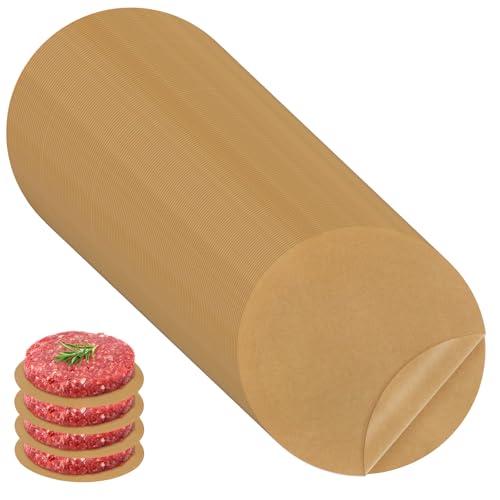 220pcs 4 inch Unbleached Parchment Paper Sheets for baking, Burger Patty Parchment Paper Rounds, Heavy Duty Precut Brown Non-Stick liners for Separating Patties, Bread, Tortilla Wrapping - size: 4inch-220pcs