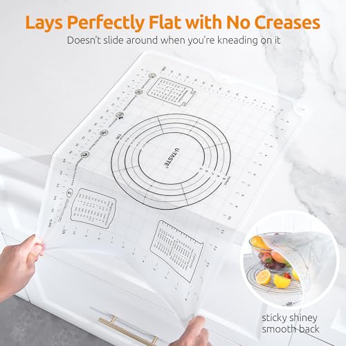 U-Taste Silicone Pastry Mat, Dough Rolling Baking Sheet, 16x20"/Transparent - color: Transparent, size: 15.8"L x 19.7"W