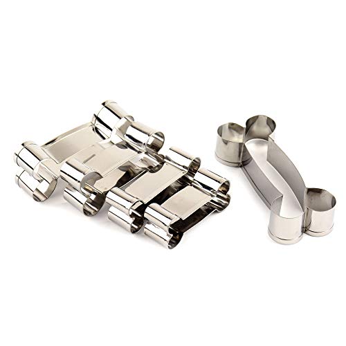 O'Creme Stainless Steel Dog Bone Cookie Cutters 2-1/4, 2-5/8, 2-3/4, 3-1/8 and 4 Inch - style: DogBone5