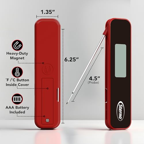 Sterno Digital Meat Thermometer, Instant Read