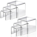 Fixwal 2 Set Clear Acrylic Display Risers Cupcake Stands