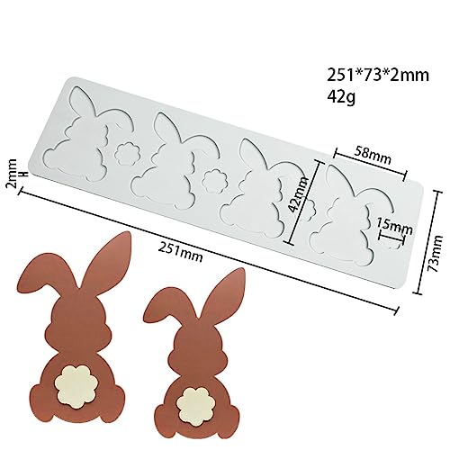 Love Silicone Lace Mold, Cake Mat, Fondant Impression Mats, Heart Pattern Lace Mat for Cake Decorating Valentine's Day (I_ Rabbit) - size: I_ Rabbit
