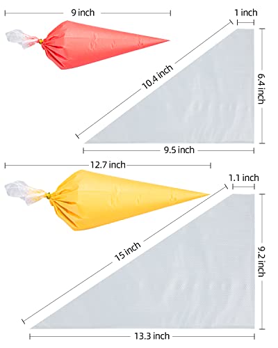 Labeol 200Pcs Disposable Piping Bags 16 Inch 12 Inch Pastry Bags Royal Icing Bags Tipless Frosting Bags Cookie Cake Decorating Bakery Bags Party Favor Bags Baking Supplies Christmas