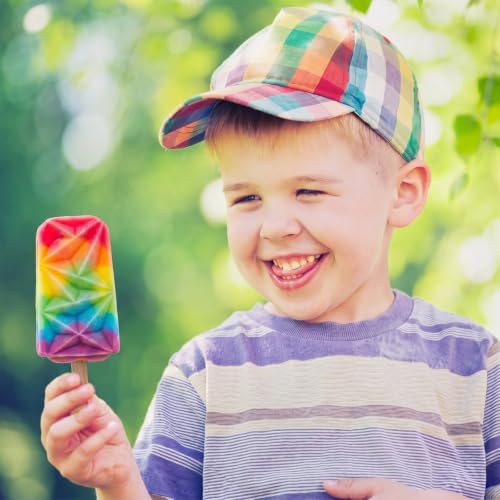 4 Pieces Ice Cream Mould lolly Mold Silicone Ice Cream Mold 4-Cavity Cake Pop Molds Baking Molds with 200 Pieces Sticks for Homemade Treats (Diamond Style) - style: Diamond Style