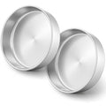 Non-Toxic Stainless Steel Round 9½ Inch Cake Pans For Baking, 2 Pack - size: 9x2 Inch