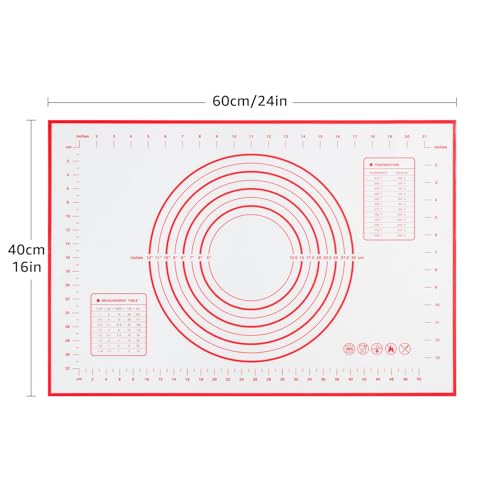 HULISEN 5-Pc Biscuit Cutters, Pastry Scraper, Dough Blender, Silicone Mat - size: 4 Pcs Pastry Cutter Set with Silicone Mat