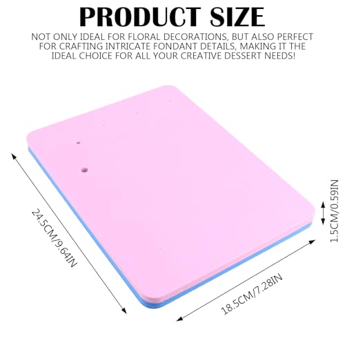 1 Pcs Fondant Foam Pad with 5 Holes, Flower Drying Mat - color: Pink-blue