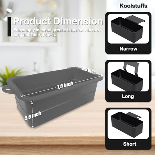 Koolstuffs Silicone Grease Cup Liners for Blackstone - color: Gray