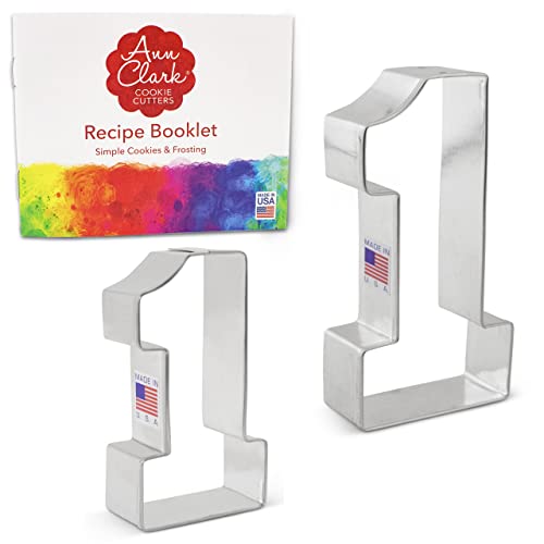 Ann Clark Number 1 Cookie Cutter Set of 2, Made in USA - size: 2-Piece Set