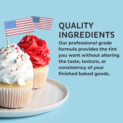 Chefmaster 4-Bottle Patriotic Liqua-Gel® Food Coloring