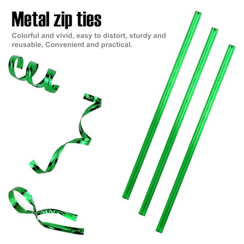 400 Pcs Metal Twist Ties 4 Inches Twist Straps for Bread Bags Candy Bags Snack Bags Halloween Party Cake Favor (Gold) - color: Gold