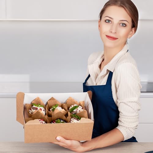 Ruisita 150 Pcs Mini Cupcake Liners Muffin Liners Baking Cups - color: Natural, White, Brown, Black