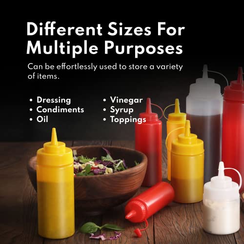 New Star Foodservice Squeeze Bottle, 12 oz, Red, Pack of 6 - color: Red, size: 12 Ounces