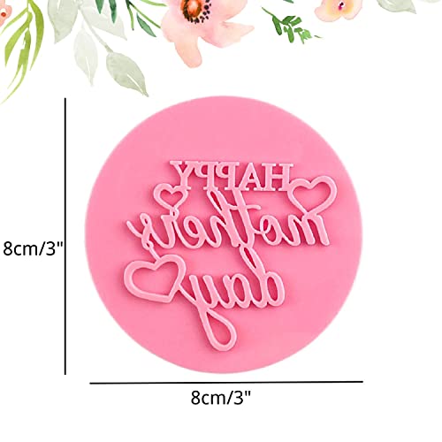 Mother's Day Fondant Embosser "Happy Mother's Day" Shape 3D Dented Design - style: Mother's Day-125