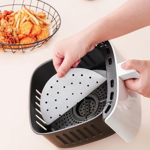 Air Fryer Parchment Paper Liners, 6 Inch 100 Pcs - color: White, size: 6IN