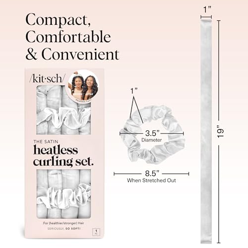 Kitsch Satin Heatless Curls Overnight Set - Ivory - color: 05 Ivory