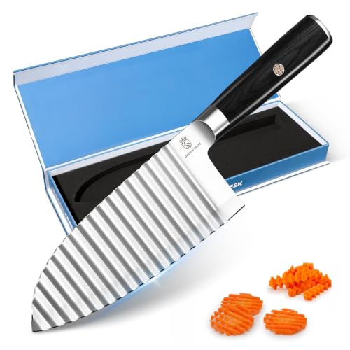 Dragon Creek Crinkle Cutter Knife - Wavy Chopper Potatoes - color: Black