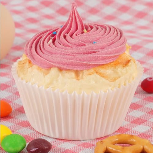 Caperci Standard White Cupcake Liners for Baking Paper Muffin Cups 200pcs - color: White