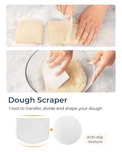 Banneton Proofing Basket Set, Sourdough Bread Baking Supplies (Plastic) - color: Standard