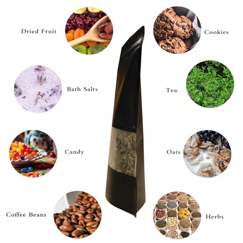 100 PCS Resealable Bags, Stand Up Kraft Paper Bags with Matte Window, Zipper Lock Food Storage Bags for Small Business and Home, 7.8x11.8 Inch Reusable Sealable Bags for Packaging - Black - color: Black,7.87*11.81 inches